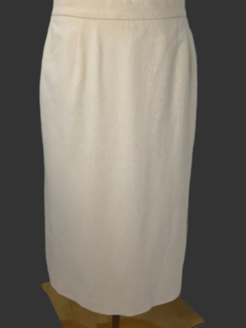 Vintage Koret Petites Size 12 Cream 100% Wool Pencil Skirt Made in USA